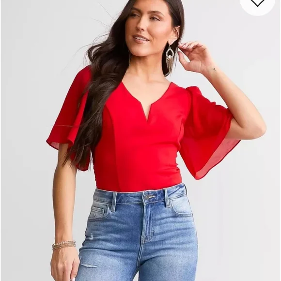 Willow And Root Red Bodysuit - Picture 5 of 7